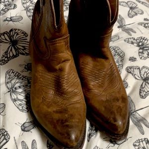 Frye high Quality cowboy boots light brown leather